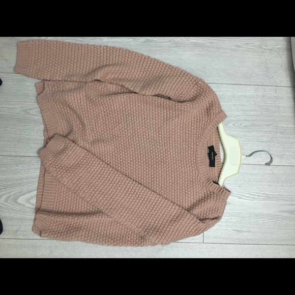 Forever 21 light pink sweater cable knit - Picture 2 of 2